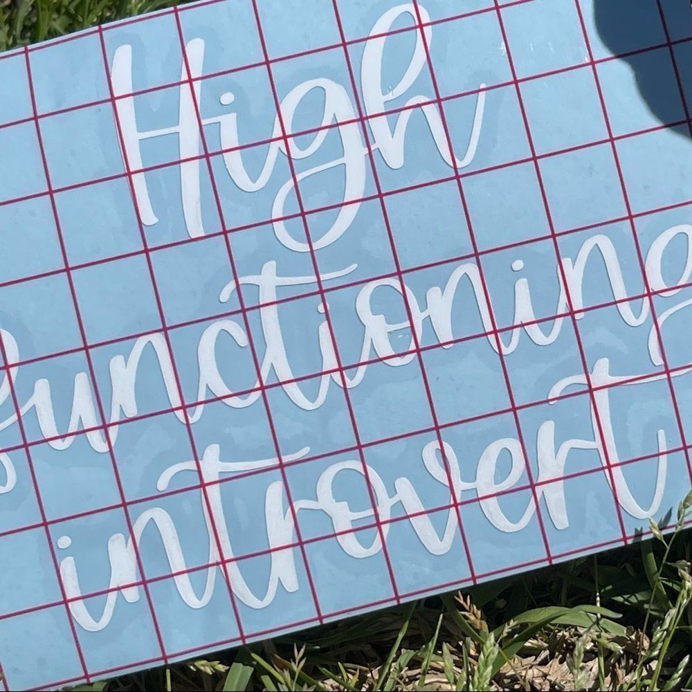 High Functioning Introvert Car Decal - Picture 3 of 10